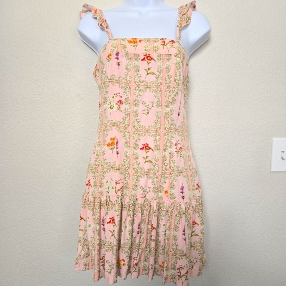 Agua Bendita & Target Fairy Floral Peach Mini Dress Size XXS